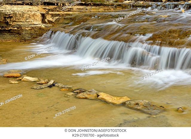 Waterfall on Cow Creek, Balcones Canyonlands National Wildlife Refuge, Texas, USA