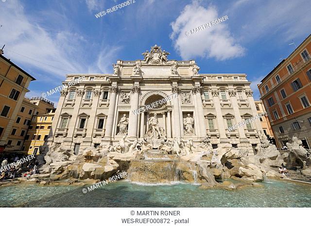 Europe, Italy, Rome, View of Trevi Fountain