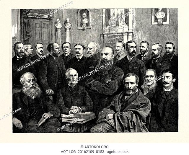 The Aldermen of the London County Council: Mr. Ferderic Harrison, Mr. F. Debenham, Sir T.H. Farrer, Mr. G.W.E. Russell, Rev. F. Williams, Mr. E