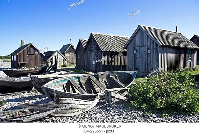 Fishing village Helgumannen, Island Faroe, Gotland, Sweden, Scandinavia