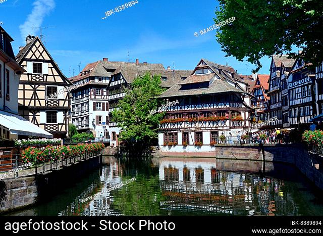 Half-timbered houses in La Petite France district, Strasbourg, Alsace, France, Europe