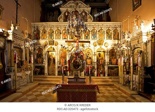 Monastery Panagia Theotokos tis Paleokastritsas, Paleokastritsa, Corfu, Ionian Islands, Greece
