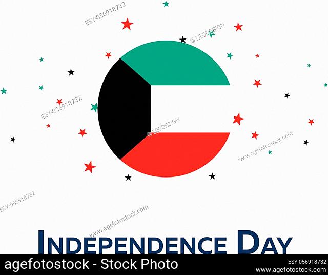 Independence day of Kuwait. Patriotic Banner. Vector illustration