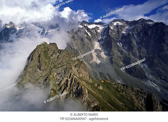 Italy, Lombardy, Adamello Bresciano regional park, Gallinera peak, Baitone glacier