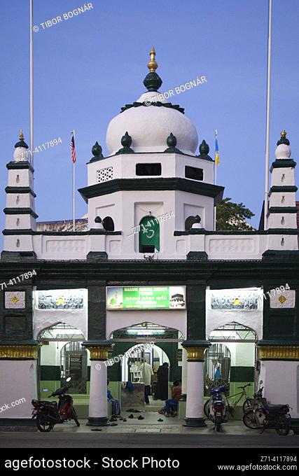 Malaysia, Penang, Georgetown, Nagore Dargha Sheriff, Muslim shrine. Nagore Dargha Sheriff is a famous Muslim shrine in Georgetown, Penang, Malaysia
