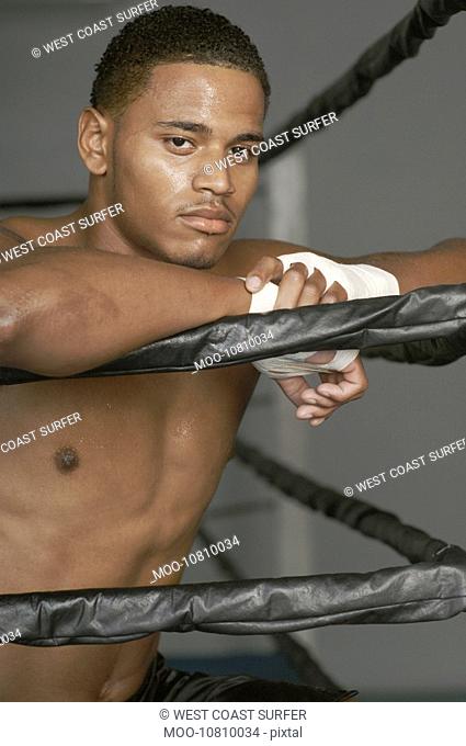 Boxer with Taped Hands