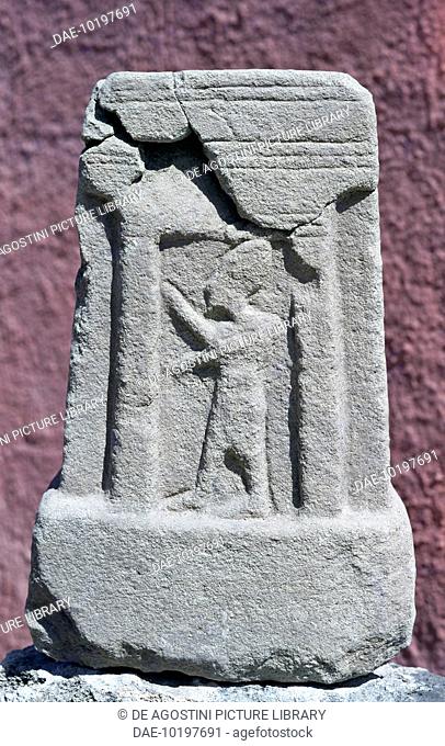 Punic stele from the Tophet of Mozia. Phoenician civilisation, 6th century BC.  Marsala-Mozia, Museo 'Giuseppe Whitaker' (Archaeological Museum)