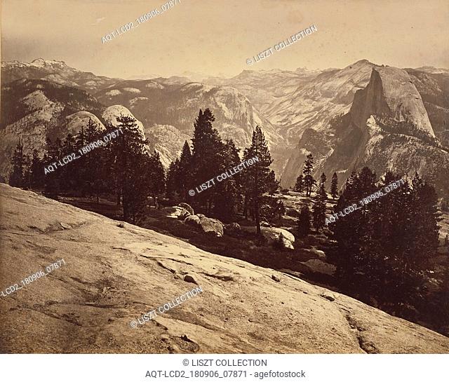 The Domes from Sentinel Dome; Carleton Watkins (American, 1829 - 1916); Yosemite, California, Mariposa County, United States; 1865 - 1866; Albumen silver print