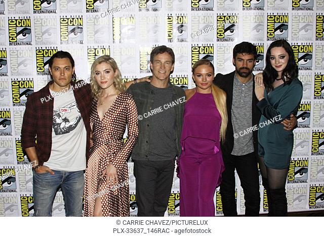 Blair Redford, Skyler Samuels, Stephen Moyer, Natalie Alyn Lind, Sean Teale and Emma Dumont promoting the next season of ""The Gifted"" At San Diego Comic Con...