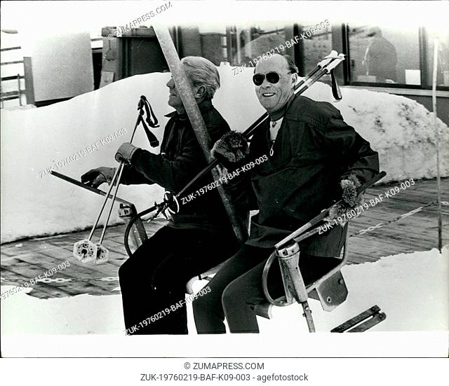 Feb. 19, 1976 - February 19th 1976 The Dutch Royal couple on skiing holiday in Austria ?¢‚Ç¨‚Äú Queen Juliana and her husband Prince Bernhard of the Netherlands...