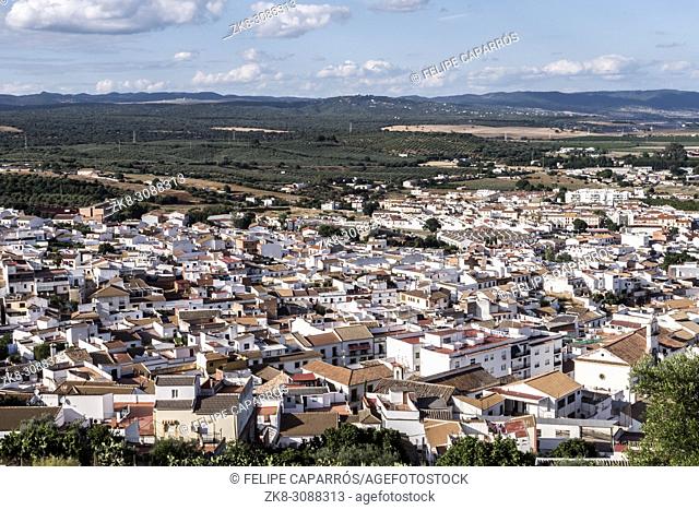 View from the castle town of Almodovar del Rio, a Stage of the American producer HBO, for the series ""Game of Thrones""