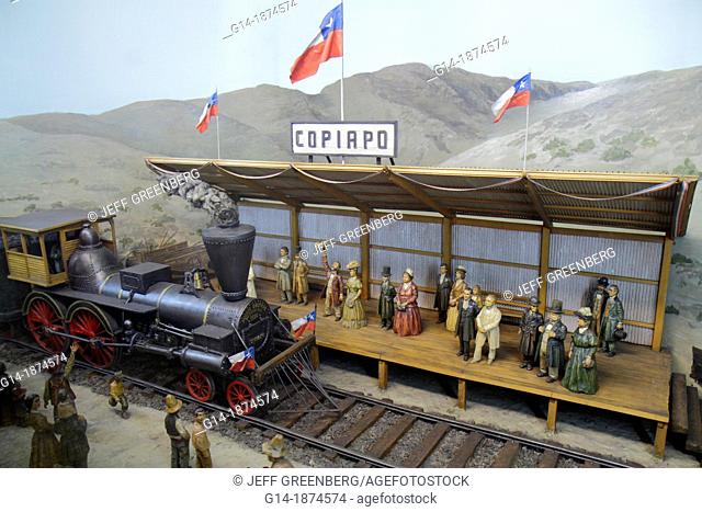 Chile, Santiago, Providencia, Metro, subway, Baquadano Station, public transportation, rapid transit, model railway, historic station, train, Copiapo