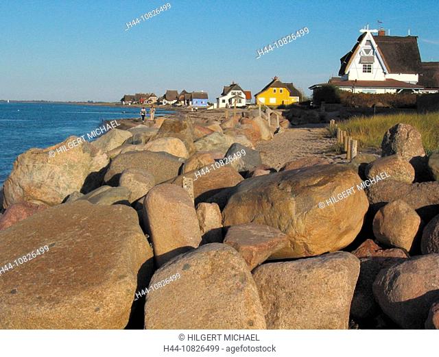 houses homes, single-family dwellings, Graswarder, Heiligenhafen, coast, Baltic coast, Binnensee, Baltic Sea, Schleswi