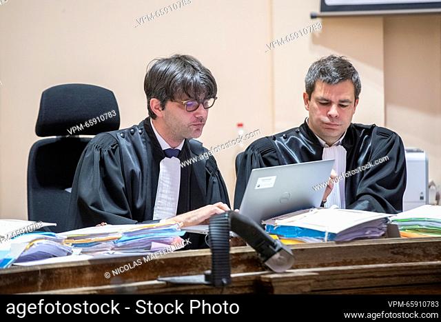 Lawyers pictured during a session of the correction court, with the examination on the merits of the case of the false proxies which disrupted the 2018...