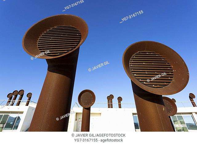 Ventilation pipes, Albufeira, Algarve, Portugal