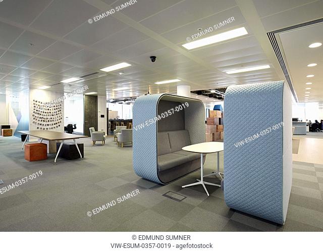 Office interior breakout area. Office Interior, London, United Kingdom. Architect: NA, 2017