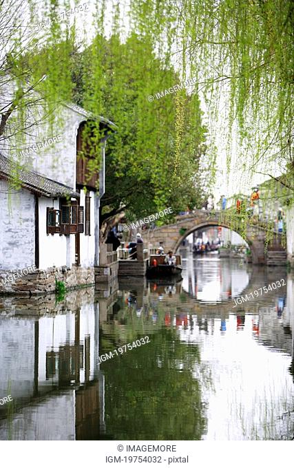 Asia, China, Jiangsu Province, Zhouzhuang Town, Ancient Scenic Town