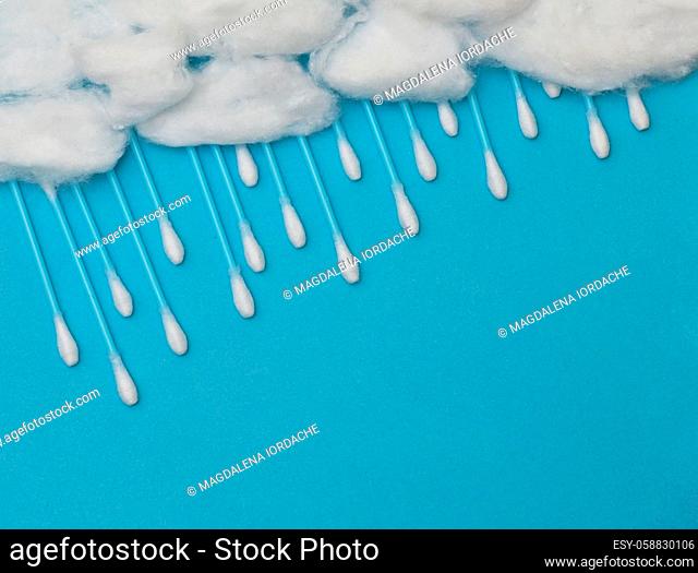 Abstract Drops Of Rain from Swab Cotton Ear Buds