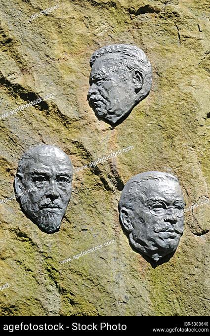 Republican Monument, Friedrich Ebert, Walter Rathenau, Matthias Erzberger, Hohenstein, Witten, North Rhine-Westphalia, Germany, Europe