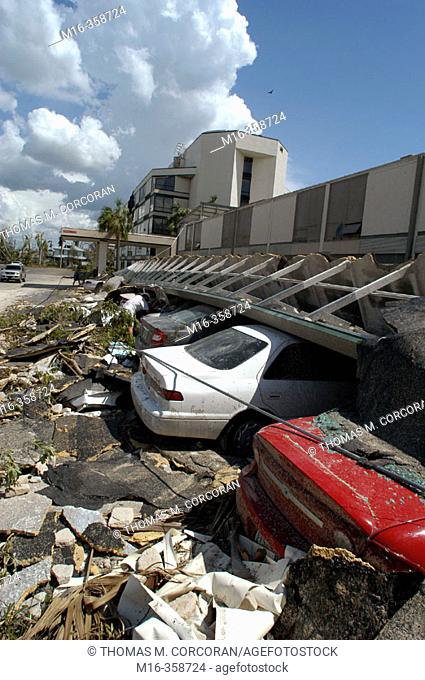 Hurricane Charley. Punta Gorda. Wreckage of Mr. Burton