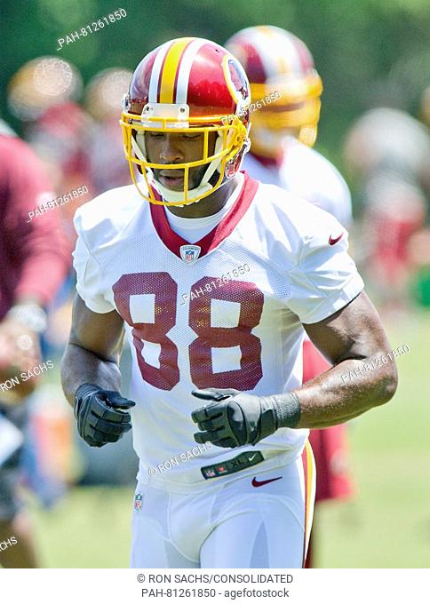 Washington Redskins wide receiver Pierre Garcon (88) participates in drills at the Veteran Minicamp at Redskins Park in Ashburn, Virginia on Tuesday, June 14