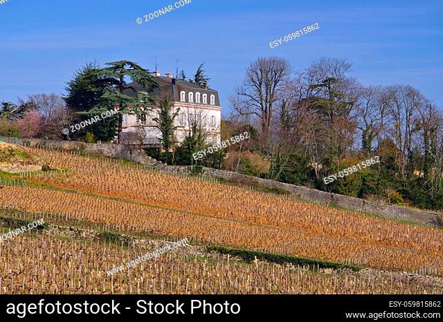 der ort Rully in Burgund, Frankreich - village Rully in Burgundy, France