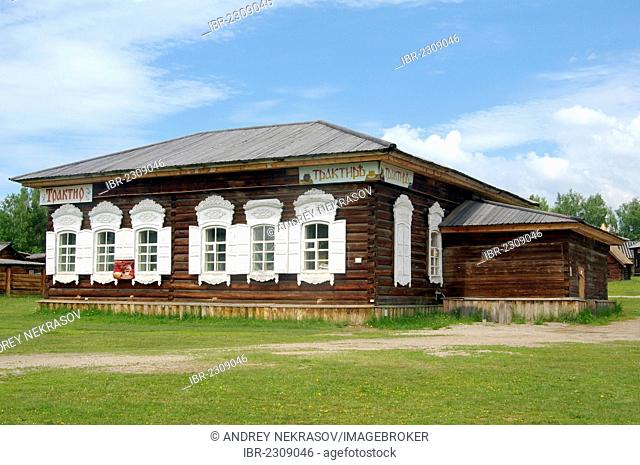 Russian tavern, settlement of Talzy, Irkutsk region, Baikal, Siberia, Russian Federation, Eurasia