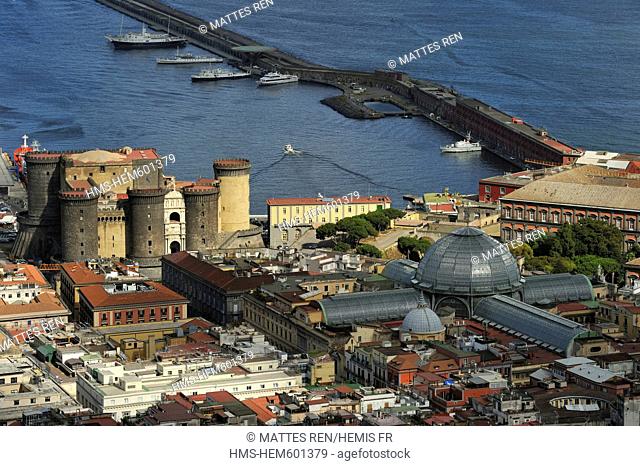 Italy, Campania, Naples, historical centre listed as World Heritage by UNESCO, the Castel Nuovo and the Galleria Umberto I