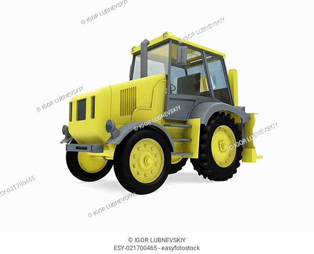Construction truck isolated view