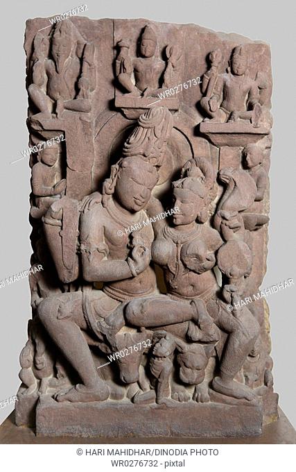 Uma Maheshwar 10th century AD Shaiv cult Kalchurian period found at Tewar village , Jabalpur , Madhya Pradesh , India