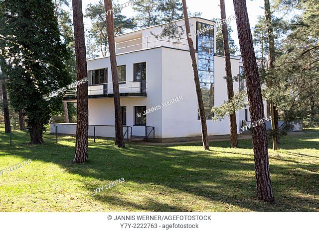Bauhaus Meisterhäuser, former homes of Gropius and other professors of the school that founded modernism, in Dessau, Germany