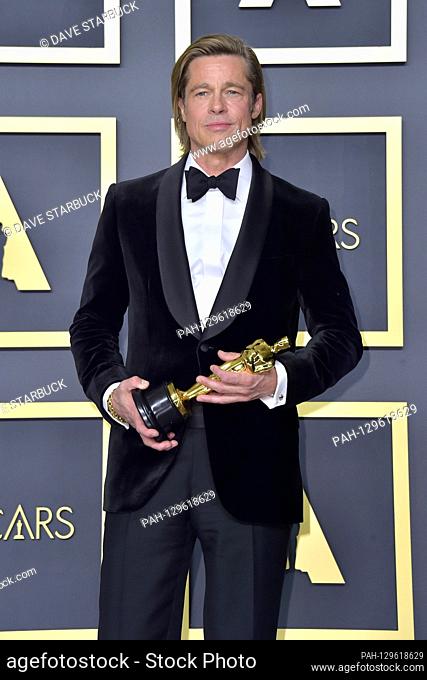 Brad Pitt (Best Supporting Actor in 'Once Upon a Time in Hollywood') in the press room of the 2020 / 92nd Annual Academy Awards at the Hollywood & Highland...