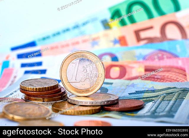 Euro currency closeup