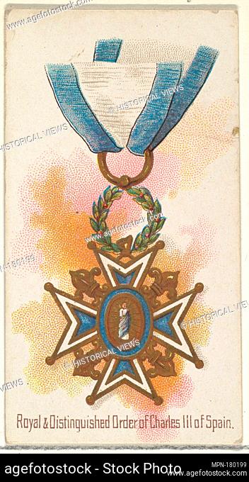 Royal and Distinguished Order of Charles III of Spain, from the World's Decorations series (N30) for Allen & Ginter Cigarettes