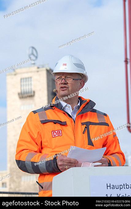 27 February 2021, Baden-Wuerttemberg, Stuttgart: Olaf Drescher, Chairman of the Management Board of DB-Projekt Stuttgart-Ulm GmbH
