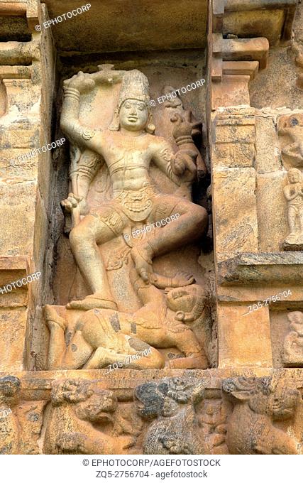 Shiva as Kalantaka, niche on the northern wall, Brihadisvara Temple, Gangaikondacholapuram, Tamil Nadu, India