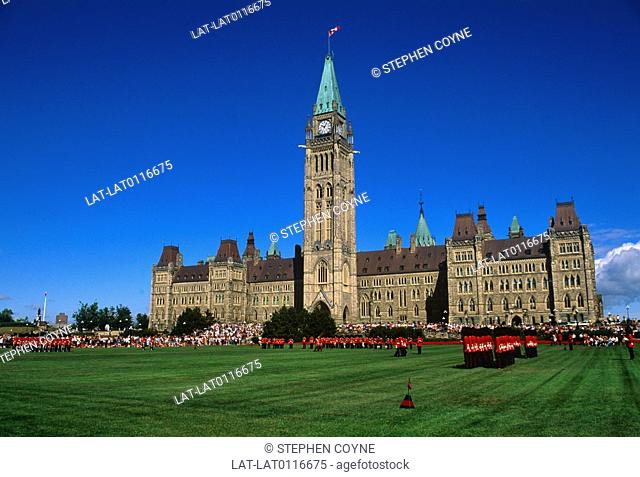 The current building on Parliament hill was rebuilt after a fire in 1916 and the Centre Block was completed in 1922, the centrepiece of which is a Gothic...
