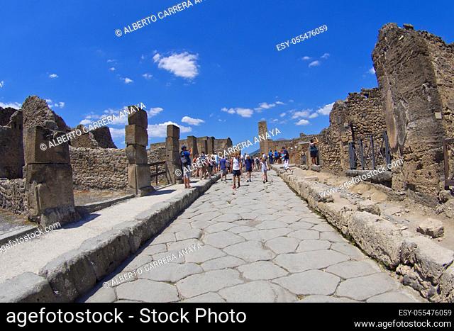 Ruins of Pompei, Ancient Roman Ruins, UNESCO Worl Heritage Site, Pompei, Naples, Campania, Italy, Europe