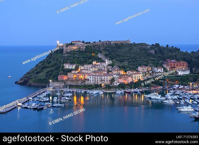 View of Porto Ercole, Monte Argentario, Maremma, Grosseto Province, Toscana, Italy