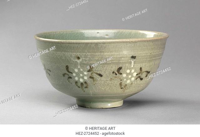 Bowl with Chrysanthemum Design, 1200s. Creator: Unknown