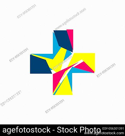 creative colorful Medical pharmacy Health care logo vector graphic design