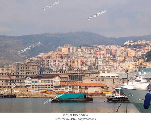 Porto Vecchio old harbour in Genoa