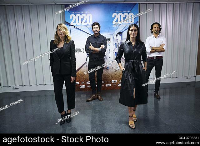 Hernan Zin, Nerea Barros, Eva Cebrian, Matias Dumont attends '2020' Documental Movie Exclusive Premiere at Wizink Center on November 26, 2020 in Madrid, Spain
