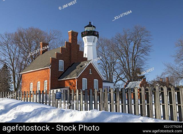 Port Sanilac, Michigan - The Port Sanilac Lighthouse on Lake Huron