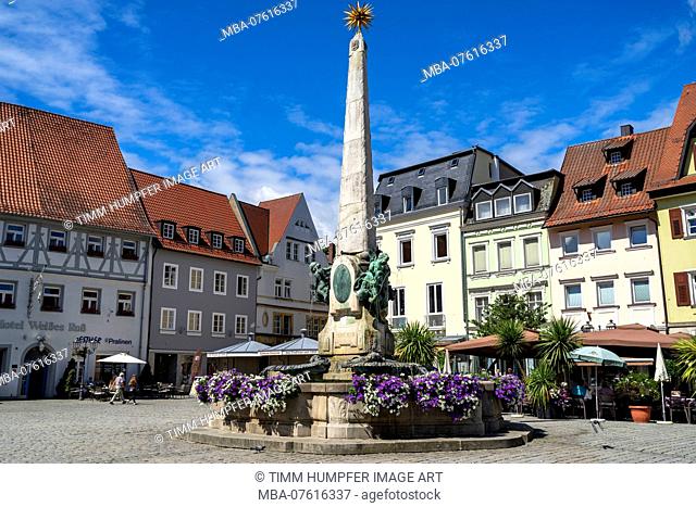 Germany, Bavaria, Kulmbach, market square in Kulmbach