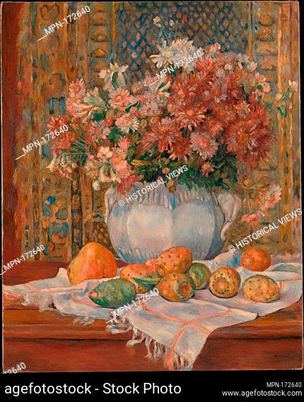 Still Life with Flowers and Prickly Pears. Artist: Auguste Renoir (French, Limoges 1841-1919 Cagnes-sur-Mer); Date: ca. 1885; Medium: Oil on canvas; Dimensions:...