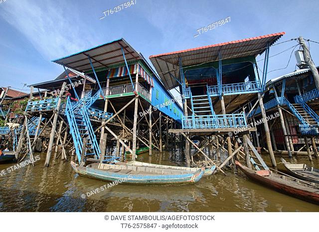 The floating village of Kampong Phluk near Siem Reap, Cambodia