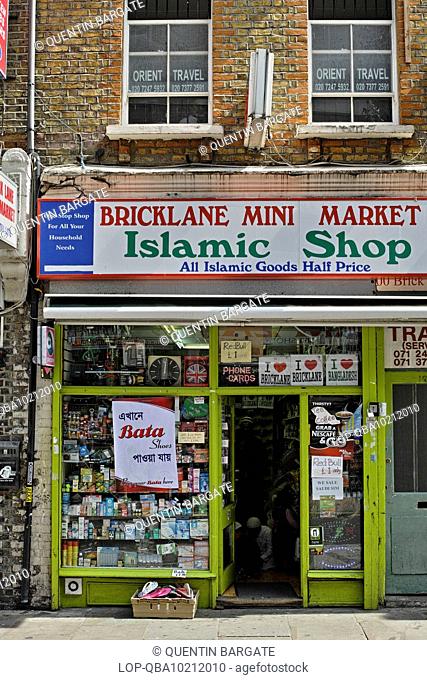 An Islamic Brick Lane mini supermarket
