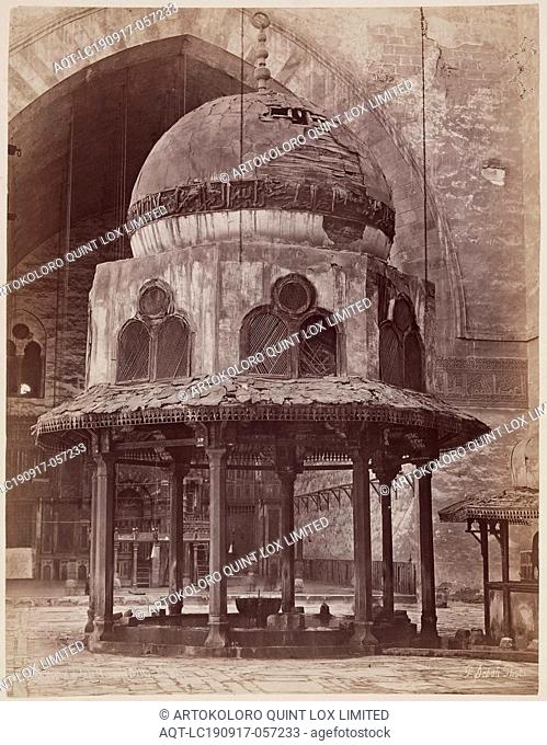 J. Pascal Sébah, Turkish, active ca. 1823-1886, Fountain of the Mosque of Sultan Hassan, Cairo, 19th century, albumen print, Image: 10 3/8 × 8 inches (26