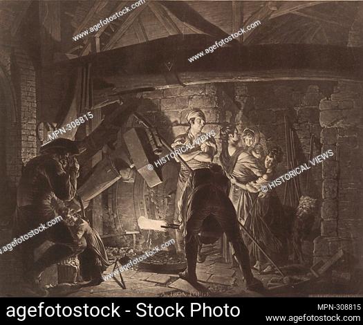 Author: Richard Earlom. An Iron Forge - 1773 - Richard Earlom (British, 1743-1822) after Joseph Wright of Derby (British, 1734-1797)